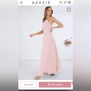 Azazie Ginger in Blushing Pink